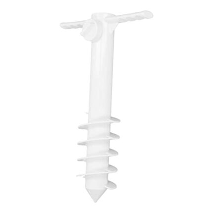 TOPINCN Beach Umbrella Sand Anchor, One Size Fits All Beach Umbrellas, with 5-Spiral Design, Safe Stand for Strong Winds