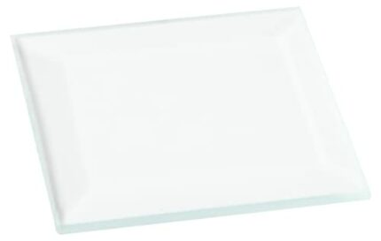 Plymor Square 3mm Clear Beveled Glass, 1.5 inch x 1.5 inch (Pack of 3)