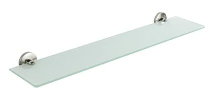 PUMA WENKO Cuba Matt Glass Shelf, Wall Shelf Made of Satin Glass with Lots of Space for All Bathroom Utensils, Solid Quality Made of Rustproof Di