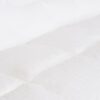 Circles Home Futon Mattress Topper - 100% Cotton - Plush Down Alternative Quilted - Full Size White
