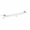 COSMIC - Single Bathroom Towel Rail | Chrome Finish | Easy Installation - Fixes with Screws | Dimensions 40 x 7.1 x 5 cm
