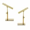 B&NN Two Pieces Metal Shoe Display Stand Riser Holder Adjustable Height Sandal Shoe Display Riser Gold Polished