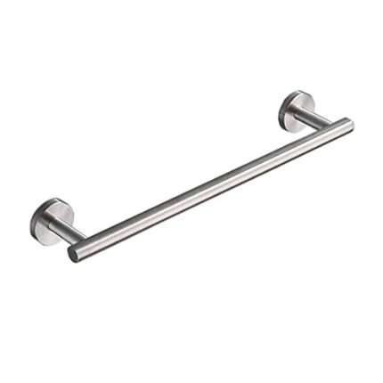 HIGOH Towel Rack Bath Single Towel Storage Rack Towel Bar,Stainless Steel Brushed Finish Towel Rails Wall Mounted Towel Holder for Bathroom or Ki