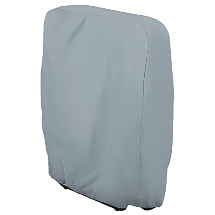 Boseago Folding Reclining Chair Cover Waterproof, UV Resistant Chair Covers Heavy Duty Rip Proof for Home Garden Furniture Protect (Gray)