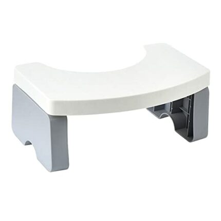 Foldable Toilet Potty Stool,White Portable Squatting Poop Foot Stool,Non-Slip Toilet Assistance Step Stool