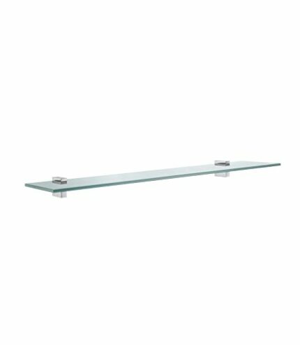 Smedbo "Air" Bathroom Glass Shelf with Brackets, Polished Chrome