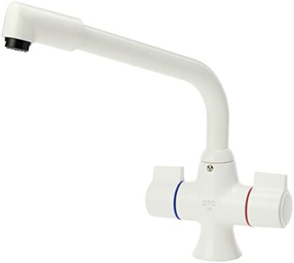 Deva SMS172/005 Sauris Mono Kitchen Sink Mixer Tap with White Finish