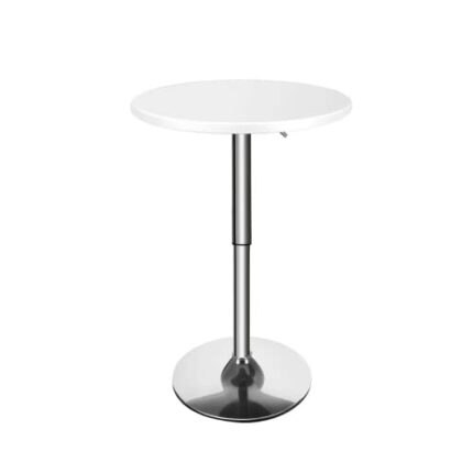 MoNiBloom bar-Tables, Metal, White, Diameter 23.5"