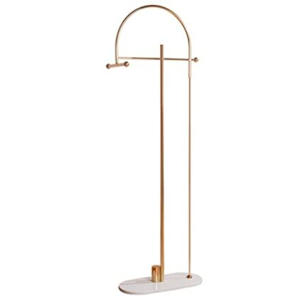 QUANJJ Standing Hanger Garment Floor Coat Rack Clothing Entrance Hall Foot Coat Rack Jackets Metal Furniture (Color : Argento, Size : 56 * 24 * 1