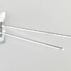 WENKO Turbo-Loc® Quadro Stainless Steel Towel Rail with 2 Arms - No Drilling Required, Rustproof Stainless Steel, 6.5 x 14.5 x 40 cm, Chrome