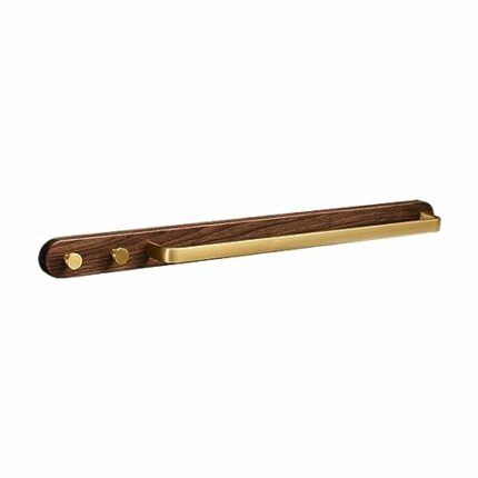 Bathroom Towel Holder Wood Towel Bar With Metal Rod Wall Mounted Towel Rack Multifunctional Bathroom Accessory No Bathroom Towel Holder Adhesive