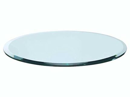 Bassett Glass | 18" Round Tempered Glass Table Top - 1/2" Thick - Beveled Polished Edge
