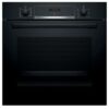 Bosch HBS534BB0B Serie 4 Built-in Oven with EcoClean Direct, Cleaning Assistance, 3D Hotair and LED display, 60 x 60 cm, Black & Bosch PBP6B6B60
