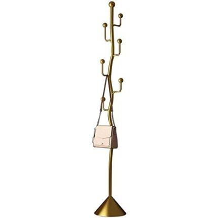 DSFEOIGY Household floor-mounted coat rack bedroom coat hanger vertical entry door bag clothes rack