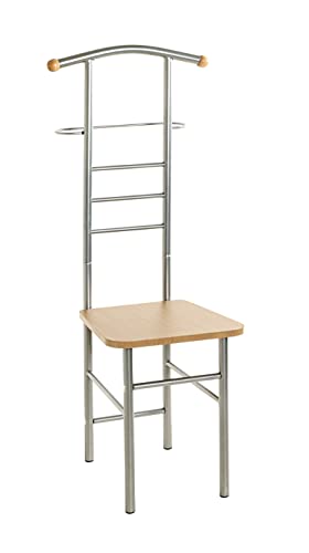 HAKU Möbel valet, MDF, alu-beech, W 46 x D 50 x H 119 cm