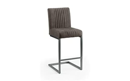 Julian Bowen Set Of 2 Brooklyn Barstools, Charcoal Grey