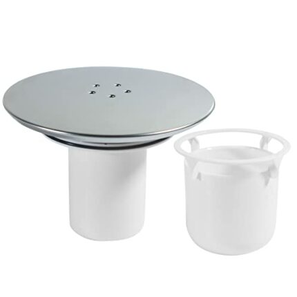 Shower Drain Cover, Shower Plughole Cover 90mm / 115mm Shower Drain Cover Replacement - Shower Trap Cover Fast Flow Shower Plug (White)