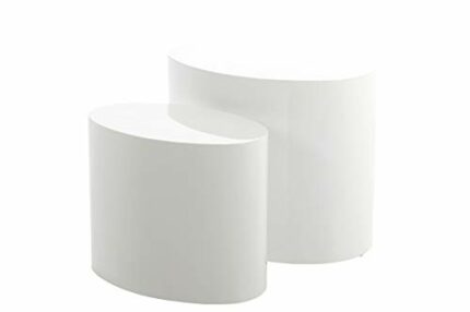 AC Design Furniture, Coffee Table Set, White,33 x 48 x 40 cm
