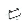 COSMIC - Bathroom Clipboard/Towel Rail | Matte Black Finish | Easy Installation with Screws | Dimensions 15.5 x 3 x 9.5 cm