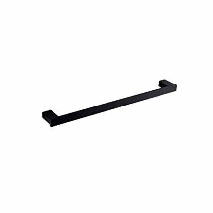 N/A Bathroom Hardware Set Towel Bar Towel Rack, Matt Black Stainless Steel Towel Rack, Size 60x7.5x3.5cm - Towel Rack