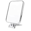 UK HOME BARGAINS Double Sided Makeup Mirror Free Standing Cosmetic Mirror Rectangular Fold Mirror 2 in 1 Flip Out Mirror 2x magnification (Silver