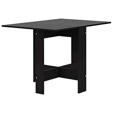 Symbiosis Folding Table with Flap Papillon, Black, 76 x 103 x 73.4 cm
