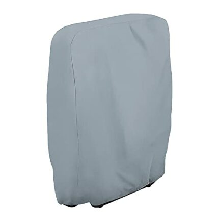 CHEYLIZI Chair Covers Grey for Balcony, Veranda, Garden Organizing, Outdoor Folding Reclining Chair Cover with Anti-UV Zero Gravity 210D Oxford F