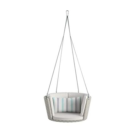 WALNUT Patio Garden Entrance Terrace Wicker/Rattan Porch Swing, Gray, Taupe (Color : A)