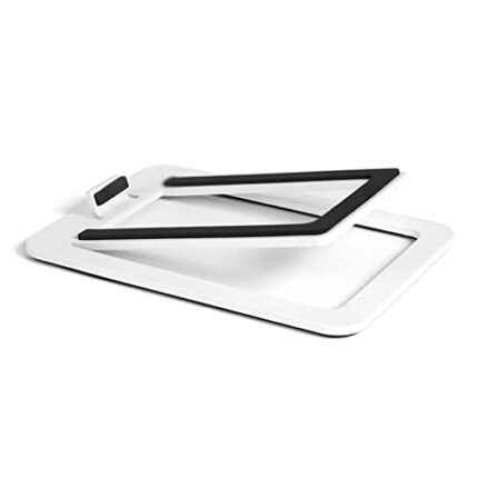 CHUNYU Desktop Speaker Stand Metal Audio Bracket Universal Tabletop Holder for Active Speaker & Similar Size Speaker (Color : Wit, Size : Talla �