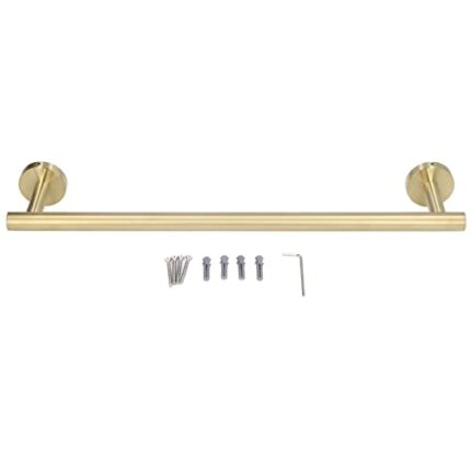 Gold Hand Towel Bar Bathroom Towel Holder Kitchen Dish Cloths Hanger 304 Stainless Steel Wall Mount Bath Wall Shelf Rack
