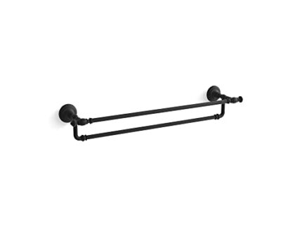 Kohler 72570-BL Artifacts 24" Double Towel BAR, Matte Black