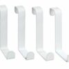 WENKO 4214062100 Clothes / door coat hook, set of 6, stainless steel, glossy