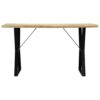 vidaXL Solid Mango Wood Dining Table Kitchen Dinner Living Room Furniture Computer Study Desk Workstation Stand 140x80x76cm