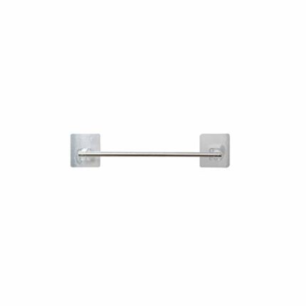 SMLJLQ Stainless Steel Bath Towel Holder Self Adhesive Wall Mounted Hanger Towel Rack Single Rod Organiser for Home Kitchen
