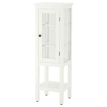 Ikea HEMNES high cabinet with glass door, 42x38x131 cm, white