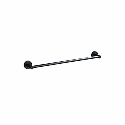 SMLJLQ Matt Black Wall Mounted Bath Towel Holder Bathroom Towel Racks Shelves Clothes Hanger Stainless Steel Towel Rack