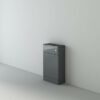 VeeBath Cyrenne High Gloss Anthracite Grey Floor Standing WC Back to Wall BTW Toilet Cabinet with Open Access Cistern Unit - 500mm