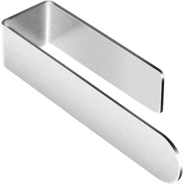 Self Adhesive Hand Towel Holder Rail - SUS-304 Stainless Steel Open Hand Towel Ring to Mount on Walls or Cabinets in Bathroom, Kitchen and Living