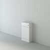 VeeBath Cyrenne High Gloss Anthracite Grey Floor Standing WC Back to Wall BTW Toilet Cabinet with Open Access Cistern Unit - 500mm