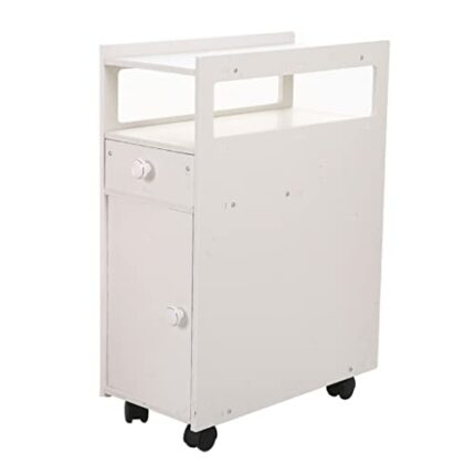 Multifunctional Bathroom Cabinet Storage Organizer With Wheels And Drawers Shelf