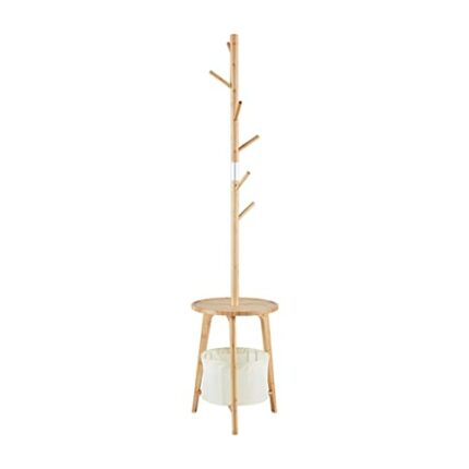 EYHLKM Living Room Furniture Coat Rack Bedroom Hotel Bedside Table Corridor Balcony Storage Rack Hat Rack (Color : Light brown, Size : As the pic