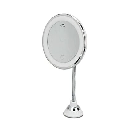 Magnifying Makeup Mirror, Rechargeable LED Makeup Mirror with Three Light Colors, Adjustable Brightness, Easy Installation for Detailed Home Make