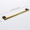 Towel Rack,Self-Adhesive or Screw Fixing,Space Aluminum Brushed Golden Towel Rack,Polished Surface Treatment,Household Wall-Mounted Bathroom Towe