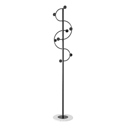 DSHGDJF Metal Entrance Hall Hanger Clothing Standing Coat Rack Floor Hats Garment Foot Rack Furniture (Color : White)