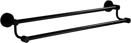 Stainless steel towel rail Extended Double towel bar Rust Wall mounted towel rack Black paint finish For Bathroom Kitchen Office.Punch-G 90 Color