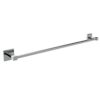 Agua Accessories Towel Rails Wall Mounted 65cm, Stainless Steel Towel Rack Hanging Cloths for Bathroom, Chrome Kitchen Square Towel Holder Bar is