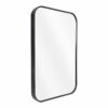 Umzodo 20"x30" Brushed Matte Black Mirror for Wall, Rounded Rectangle Mirror with Metal Frame Deep Set Design Hanging for Bathroom Entryway Vanit