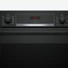 Bosch HBS534BB0B Serie 4 Built-in Oven with EcoClean Direct, Cleaning Assistance, 3D Hotair and LED display, 60 x 60 cm, Black & Bosch PBP6B6B60