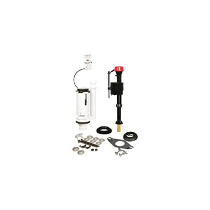 Fluidmaster PROCP002 - Fully Height Adjustable & Flush Valve with Chrome Botton - Universal Cistern Pack - Fixings Included