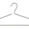 WENKO Aluminum Lux Clothes Hanger, Aluminium, Silver matt, 0.8 x 42 x 19 cm